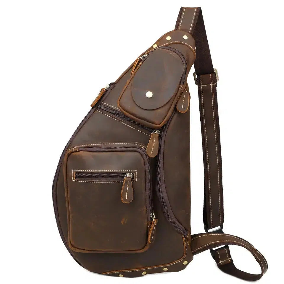 Chilanko Vintage Crazy Horse Leather Sling Bag – Chilco Leather