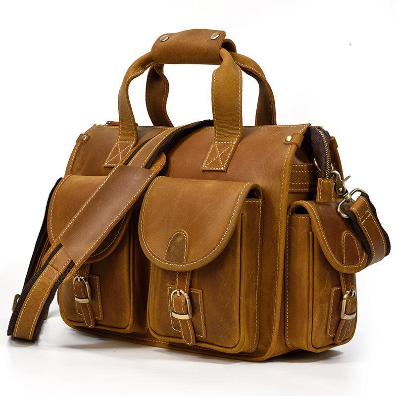 Broughton Crazy Horse Leather Briefcase – Chilco Leather